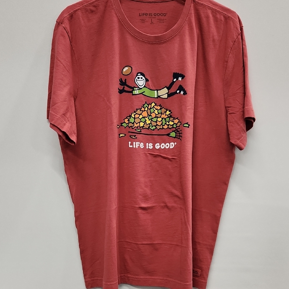 Life is Good Red Graphic T-Shirt